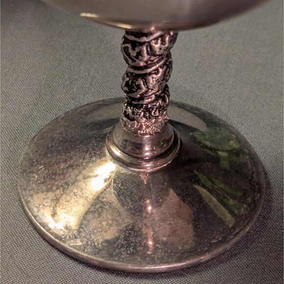8 Vintage Silver Plated Twisted Vine Stem Champagne Coupe Goblets Valero Spain - Picture 7 of 8